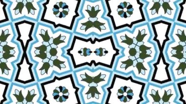Kaleydoskop sorunsuz döngü sıra mandala desenler çok renkli hareketli grafik arka plan soyut. Yoga için ideal, kulüpleri, gösterir