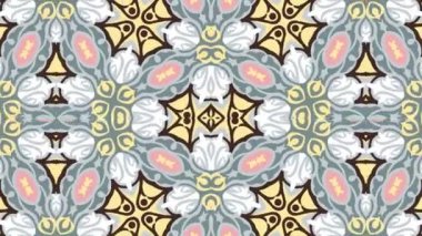 Kaleydoskop sorunsuz döngü sıra mandala desenler çok renkli hareketli grafik arka plan soyut. Yoga için ideal, kulüpleri, gösterir