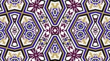 Kaleydoskop sorunsuz döngü sıra mandala desenler çok renkli hareketli grafik arka plan soyut. Yoga için ideal, kulüpleri, gösterir