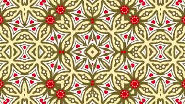 Kaleidoscope Seamless Loop Sequence Mandala Patterns Abstract Multicolored Motion Graphics — Stock Video