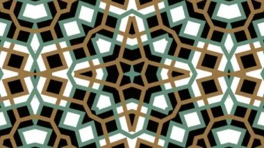 Kaleydoskop sorunsuz döngü sıra mandala desenler çok renkli hareketli grafik arka plan soyut. Yoga için ideal, kulüpleri, gösterir