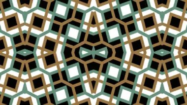 Kaleydoskop sorunsuz döngü sıra mandala desenler çok renkli hareketli grafik arka plan soyut. Yoga için ideal, kulüpleri, gösterir