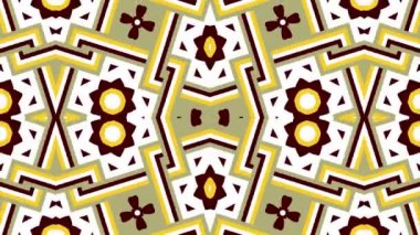 Kaleydoskop sorunsuz döngü sıra mandala desenler çok renkli hareketli grafik arka plan soyut. Yoga için ideal, kulüpleri, gösterir