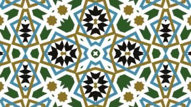 Kaleydoskop sorunsuz döngü sıra mandala desenler çok renkli hareketli grafik arka plan soyut. Yoga için ideal, kulüpleri, gösterir
