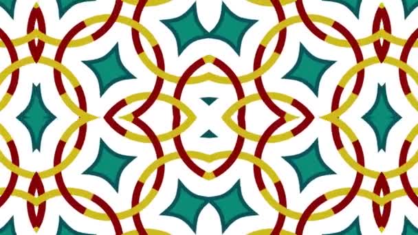 Kaleidoscope Seamless Loop Sequence Mandala Patterns Abstract Multicolored Motion Graphics — Stock Video