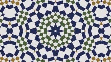 Kaleydoskop sorunsuz döngü sıra mandala desenler çok renkli hareketli grafik arka plan soyut. Yoga için ideal, kulüpleri, gösterir