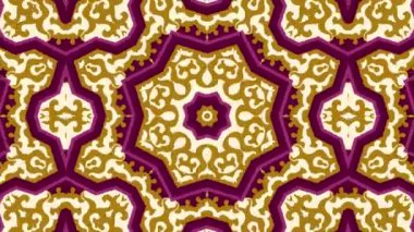 Kaleydoskop sorunsuz döngü sıra mandala desenler çok renkli hareketli grafik arka plan soyut. Yoga için ideal, kulüpleri, gösterir