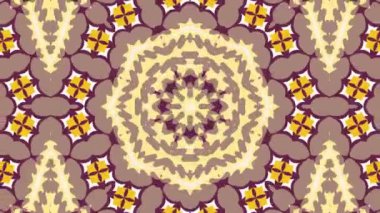 Kaleydoskop sorunsuz döngü sıra mandala desenler çok renkli hareketli grafik arka plan soyut. Yoga için ideal, kulüpleri, gösterir