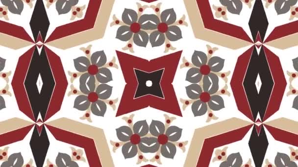 Kaleidoscope Seamless Loop Sequence Mandala Patterns Abstract Multicolored Motion Graphics — Stock Video