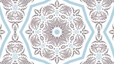 Kaleydoskop sorunsuz döngü sıra mandala desenler çok renkli hareketli grafik arka plan soyut. Yoga için ideal, kulüpleri, gösterir