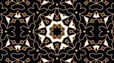 Kaleydoskop sorunsuz döngü sıra mandala desenler çok renkli hareketli grafik arka plan soyut. Yoga için ideal, kulüpleri, gösterir
