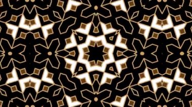 Kaleydoskop sorunsuz döngü sıra mandala desenler çok renkli hareketli grafik arka plan soyut. Yoga için ideal, kulüpleri, gösterir
