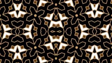 Kaleydoskop sorunsuz döngü sıra mandala desenler çok renkli hareketli grafik arka plan soyut. Yoga için ideal, kulüpleri, gösterir