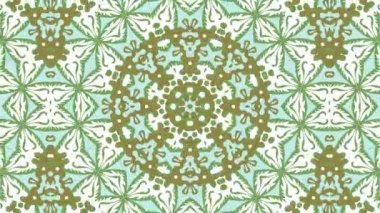 Kaleydoskop sorunsuz döngü sıra mandala desenler çok renkli hareketli grafik arka plan soyut. Yoga için ideal, kulüpleri, gösterir