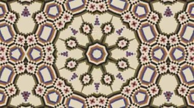 Kaleydoskop sorunsuz döngü sıra mandala desenler çok renkli hareketli grafik arka plan soyut. Yoga için ideal, kulüpleri, gösterir