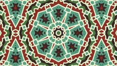 Kaleydoskop sorunsuz döngü sıra mandala desenler çok renkli hareketli grafik arka plan soyut. Yoga için ideal, kulüpleri, gösterir