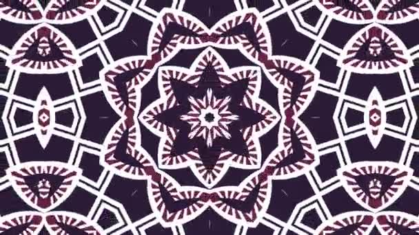 Kaleidoscope Seamless Loop Sequence Mandala Patterns Abstract Multicolored Motion Graphics — Stock Video