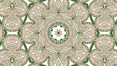 Kaleydoskop sorunsuz döngü sıra mandala desenler çok renkli hareketli grafik arka plan soyut. Yoga için ideal, kulüpleri, gösterir