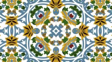 Kaleydoskop sorunsuz döngü sıra mandala desenler çok renkli hareketli grafik arka plan soyut. Yoga için ideal, kulüpleri, gösterir
