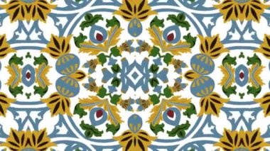 Kaleydoskop sorunsuz döngü sıra mandala desenler çok renkli hareketli grafik arka plan soyut. Yoga için ideal, kulüpleri, gösterir