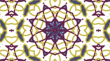Kaleydoskop sorunsuz döngü sıra mandala desenler çok renkli hareketli grafik arka plan soyut. Yoga için ideal, kulüpleri, gösterir