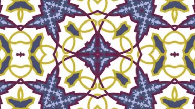 Kaleydoskop sorunsuz döngü sıra mandala desenler çok renkli hareketli grafik arka plan soyut. Yoga için ideal, kulüpleri, gösterir