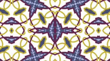Kaleydoskop sorunsuz döngü sıra mandala desenler çok renkli hareketli grafik arka plan soyut. Yoga için ideal, kulüpleri, gösterir