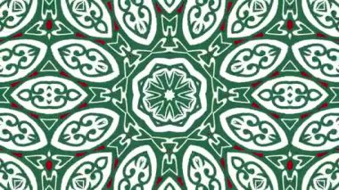Kaleydoskop sorunsuz döngü sıra mandala desenler çok renkli hareketli grafik arka plan soyut. Yoga için ideal, kulüpleri, gösterir