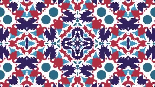 Kaleidoscope Seamless Loop Sequence Mandala Patterns Abstract Multicolored Motion Graphics — Stock Video