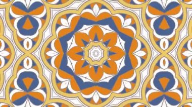 Kaleydoskop sorunsuz döngü sıra mandala desenler çok renkli hareketli grafik arka plan soyut. Yoga için ideal, kulüpleri, gösterir