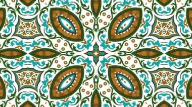 Kaleydoskop sorunsuz döngü sıra mandala desenler çok renkli hareketli grafik arka plan soyut. Yoga için ideal, kulüpleri, gösterir