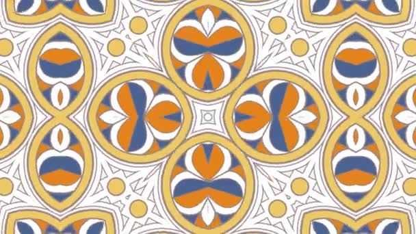 Kaleidoskop Bezešvé Smyčka Sekvence Mandala Vzory Abstraktní Vícebarevné Pohybu Grafiky — Stock video