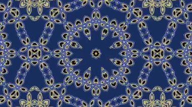 Kaleydoskop sorunsuz döngü sıra mandala desenler çok renkli hareketli grafik arka plan soyut. Yoga için ideal, kulüpleri, gösterir