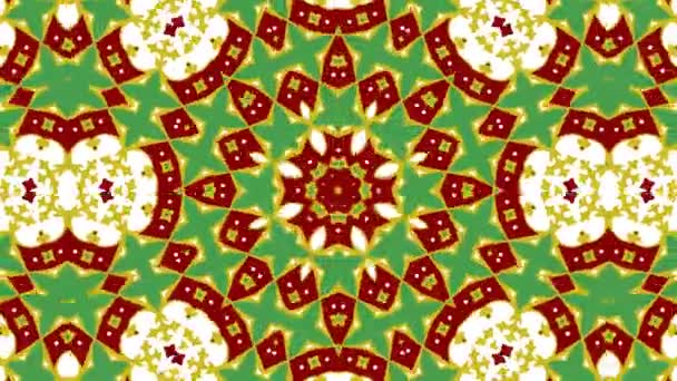 Kaleidoskop Nahtlose Schleifensequenz Mandala Muster Abstrakte Mehrfarbige Bewegungsgrafik Hintergrund Ideal — Stockvideo