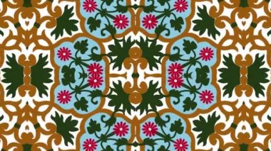 Kaleydoskop sorunsuz döngü sıra mandala desenler çok renkli hareketli grafik arka plan soyut. Yoga için ideal, kulüpleri, gösterir