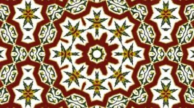 Kaleydoskop sorunsuz döngü sıra mandala desenler çok renkli hareketli grafik arka plan soyut. Yoga için ideal, kulüpleri, gösterir