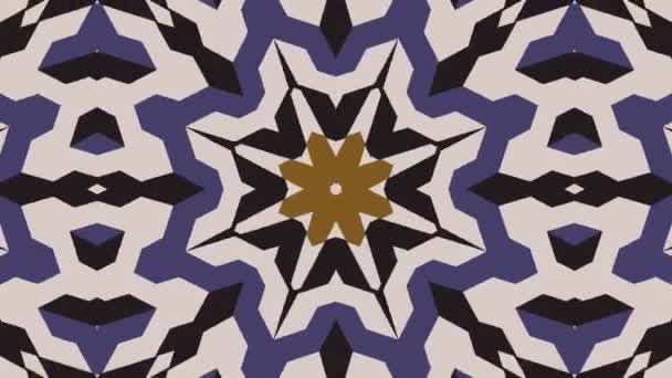 Kaléidoscope boucle transparente séquence mandala motifs abstraits multicolores fond graphique de mouvement. Idéal pour le yoga, clubs, spectacles 