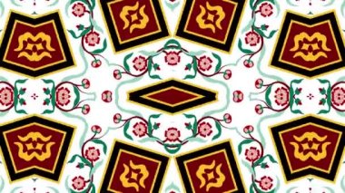 Kaleydoskop sorunsuz döngü sıra mandala desenler çok renkli hareketli grafik arka plan soyut. Yoga için ideal, kulüpleri, gösterir