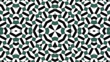 Kaleydoskop sorunsuz döngü sıra mandala desenler çok renkli hareketli grafik arka plan soyut. Yoga için ideal, kulüpleri, gösterir