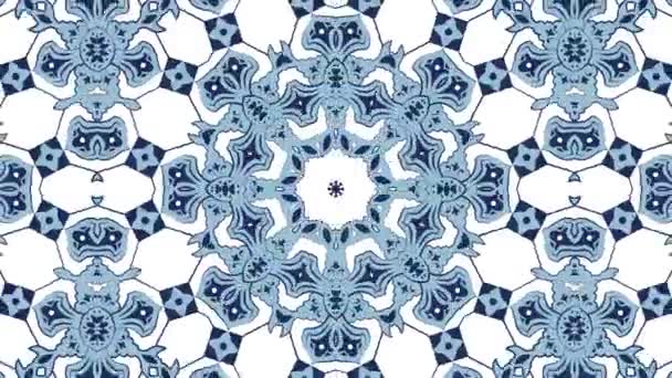 Kaleidoscope Seamless Loop Sequence Mandala Patterns Abstract Multicolored Motion Graphics — Stock Video