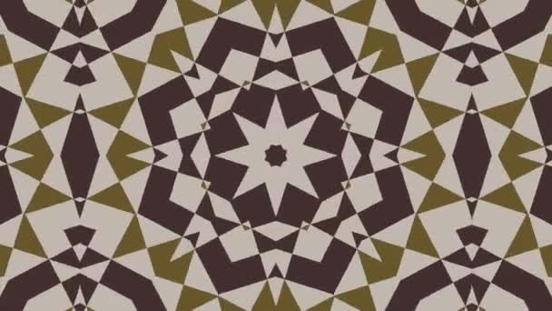 Kaléidoscope boucle transparente séquence mandala motifs abstraits multicolores fond graphique de mouvement. Idéal pour le yoga, clubs, spectacles 