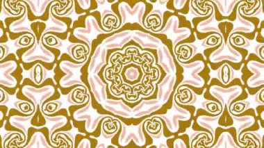 Kaleydoskop sorunsuz döngü sıra mandala desenler çok renkli hareketli grafik arka plan soyut. Yoga için ideal, kulüpleri, gösterir