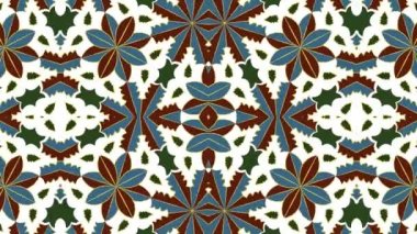 Kaleydoskop sorunsuz döngü sıra mandala desenler çok renkli hareketli grafik arka plan soyut. Yoga için ideal, kulüpleri, gösterir