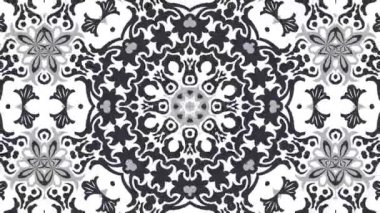 Kaleydoskop sorunsuz döngü sıra mandala desenler çok renkli hareketli grafik arka plan soyut. Yoga için ideal, kulüpleri, gösterir