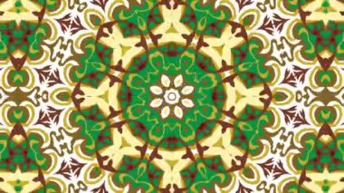 Kaleydoskop sorunsuz döngü sıra mandala desenler çok renkli hareketli grafik arka plan soyut. Yoga için ideal, kulüpleri, gösterir