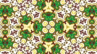 Kaleydoskop sorunsuz döngü sıra mandala desenler çok renkli hareketli grafik arka plan soyut. Yoga için ideal, kulüpleri, gösterir