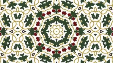 Kaleydoskop sorunsuz döngü sıra mandala desenler çok renkli hareketli grafik arka plan soyut. Yoga için ideal, kulüpleri, gösterir