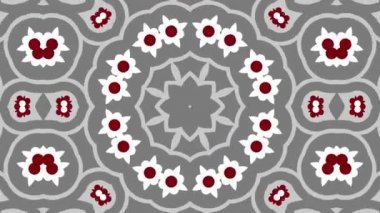 Kaleydoskop sorunsuz döngü sıra mandala desenler çok renkli hareketli grafik arka plan soyut. Yoga için ideal, kulüpleri, gösterir