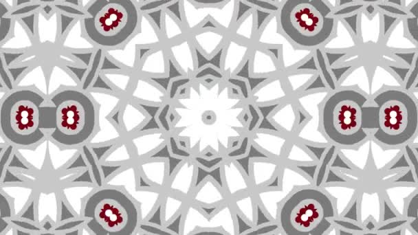 Kaleidoscope Seamless Loop Sequence Mandala Patterns Abstract Multicolored Motion Graphics — Stock Video