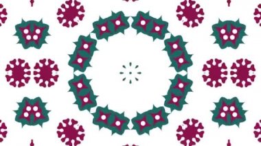 Kaleydoskop sorunsuz döngü sıra mandala desenler çok renkli hareketli grafik arka plan soyut. Yoga için ideal, kulüpleri, gösterir